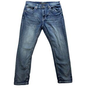 True Luck Mens Denim Jeans 32/30 Straight Fit Blue Cotton Blend